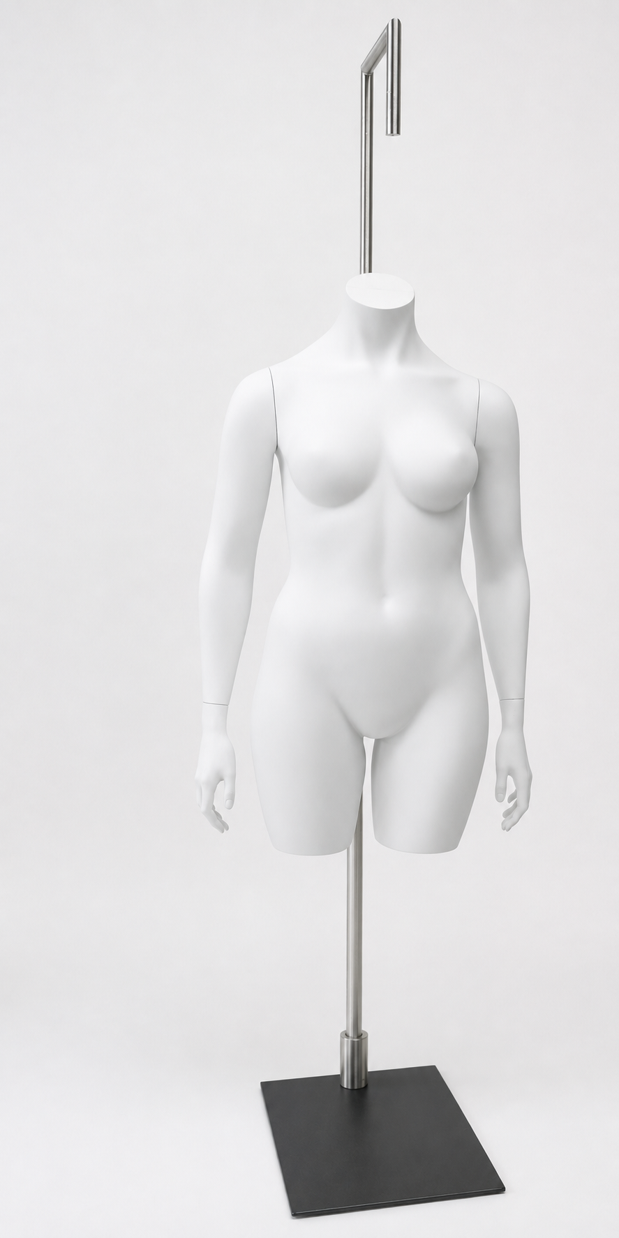 Female floating torso on suspended support