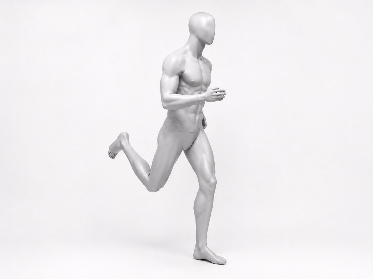 Male mannequin in a running pose
