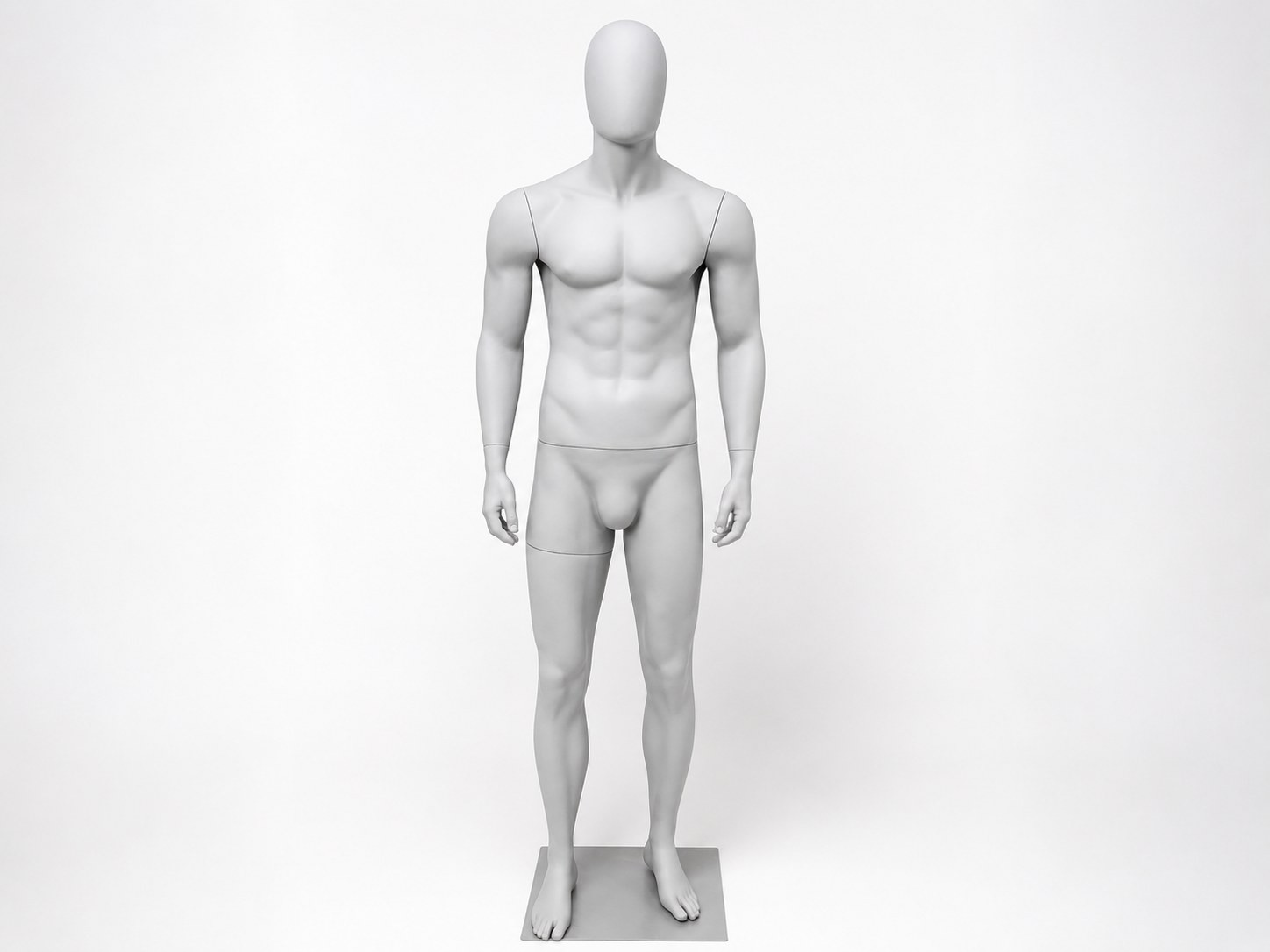 Muscular male mannequin in a straight pose